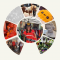 DESIGNERS DEALERS MAKERS & MORE : Circular image showing stall holders and products available at the market